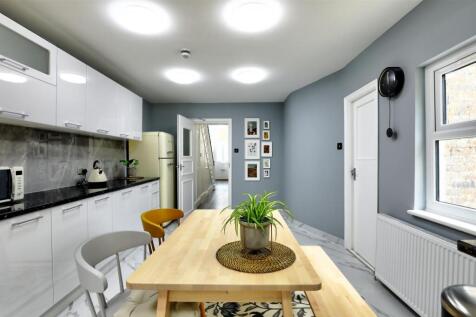 Central communal area with modern kitchen