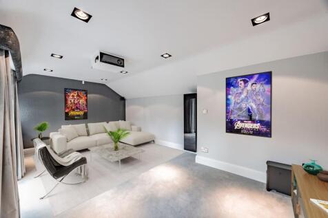 Virtually staged Cinema Room