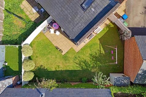 Aerial view of garden