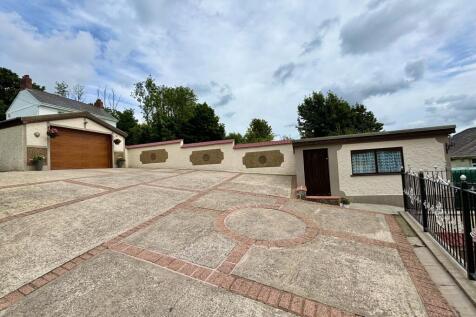 Driveway and detached garage 