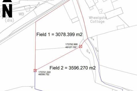 Red outline indicates land available