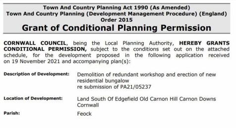 Planning Consent