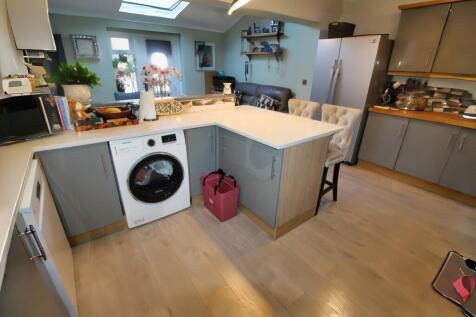 Kitchen with family living area