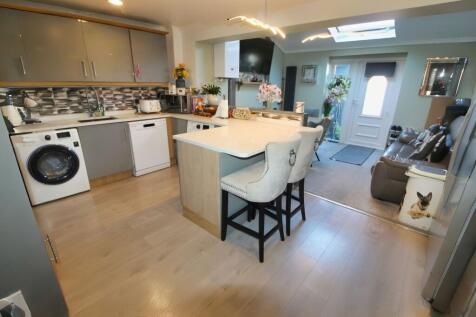 Kitchen with family living area