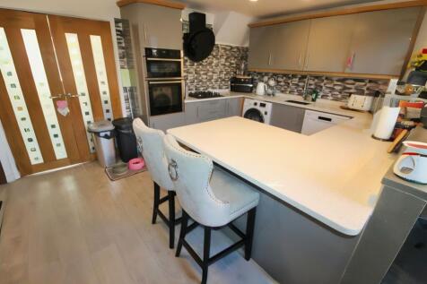 Kitchen with family living area