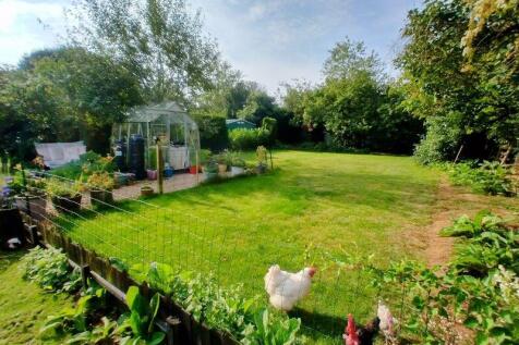 Garden with greenhouse 