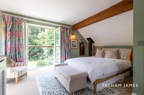 Principal suite with Juliet balcony,Stone Cottage, Clipsham, Rutland