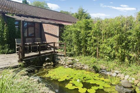 Pond and seating area