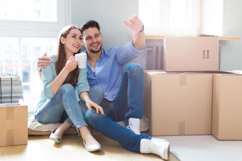 Couple with Boxes