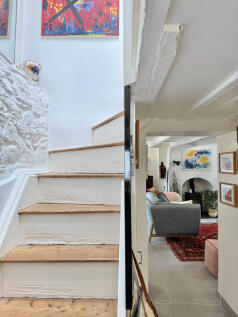 Exposed Stone Wall and Beams