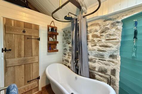 Freestanding Bath with Shower