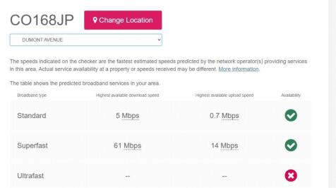 Broadband Speeds