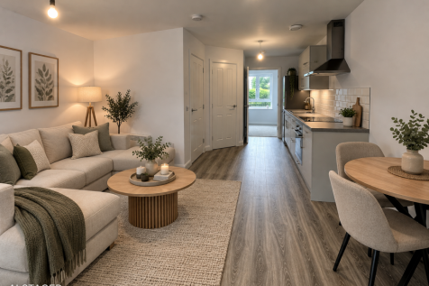 AI staged living room