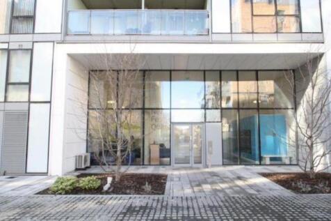Modern bright glass entrance with sleek design...