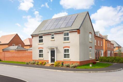 External view of the three bedroom Hadley with solar panels