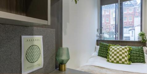 Bright modern bedroom with stylish decor....