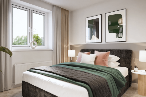 Bedroom two is a perfect space for guests or your little one