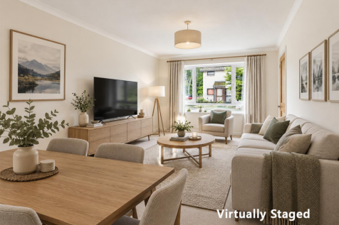 Virtually Staged Sitting Room