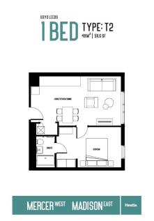 1 Bed Floor Plan