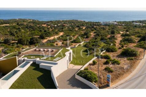 Sea view from development plot in Ferragudo Algarve with sunlight over the Atlantic