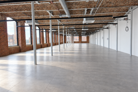 Open plan office space in restored victorain mill, wigan