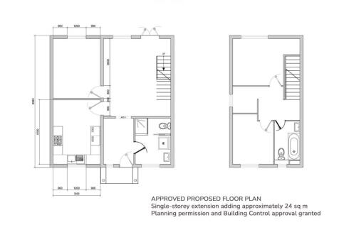 Approved floorplan post extension