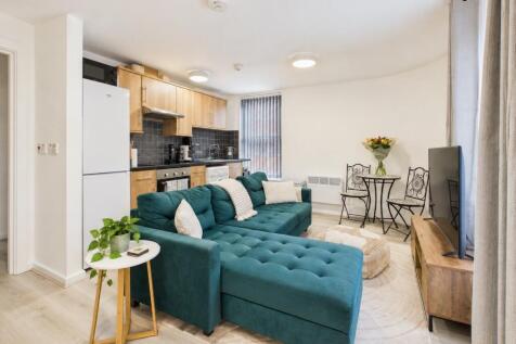 Teal Sofa Open-Plan Interior