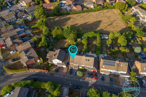 Aerial showing parkland behind 