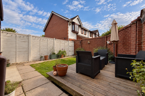 Sunny Suburban Garden Patio