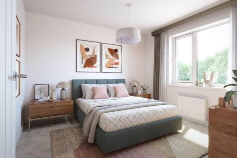 A second double bedroom has plenty of space to add a fitted wardrobe