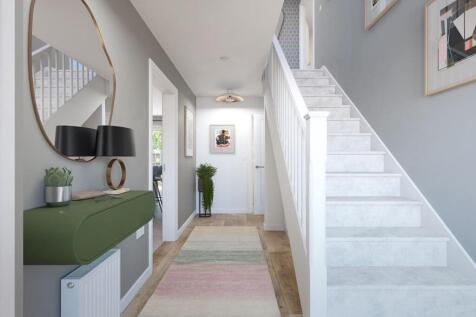 A central hallway offering space for storage