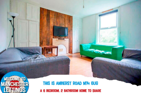 8-bed semi-detached on Amherst Road Fallowfield, Manchester, M14 6UG, £866/mo