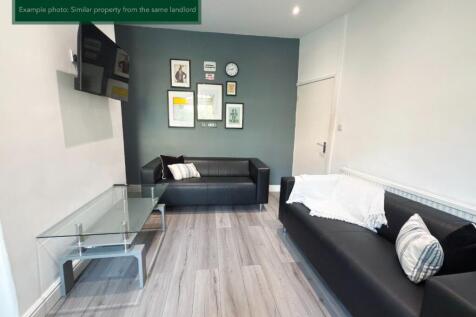 Stylish modern lounge with sleek leather sofas...