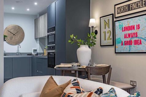 Open plan kitchen dining and living area