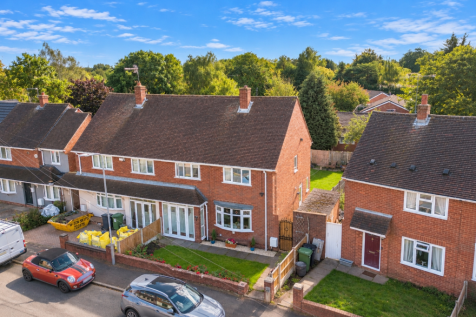Sunny Red-Brick Suburban Streetscape