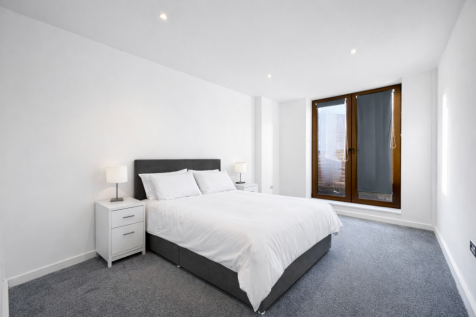 Modern bedroom with natural light