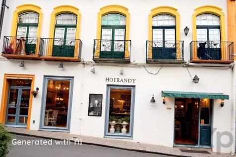 Charming two-story building with colorful facade, 
