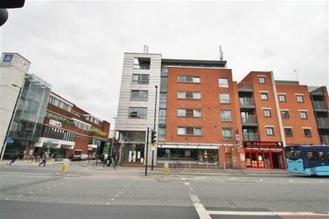 Modern apartment building in a vibrant city are...