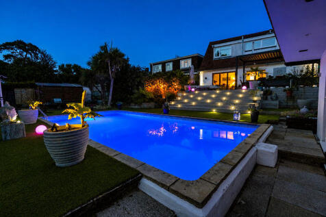 Evening view across the Swimming Pool...