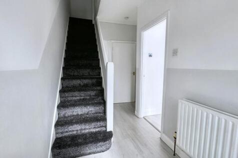 Bright and modern hallway with stylish flooring...