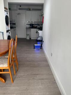 Bright kitchen with modern dining space....