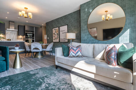 Living room kitchen of a Redrow apartment