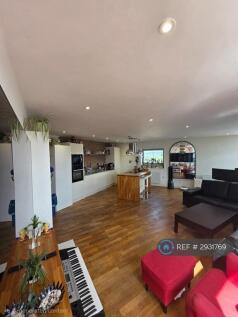 Living Area With Island Kitchen