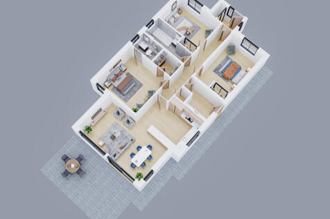 Oronsay 3 Bedroom Birdseye View