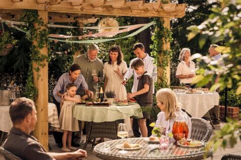 a group of people at a table