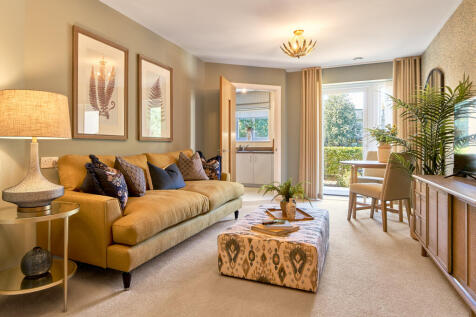 a living room with a couch and a coffee table