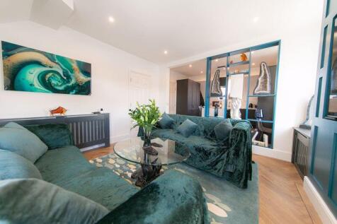 Living room through kitchen