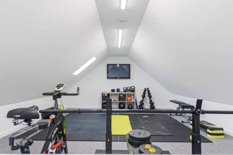 Gym above the double garage