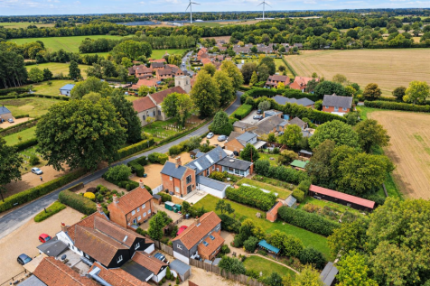 Aerial Village and Countryside Panorama