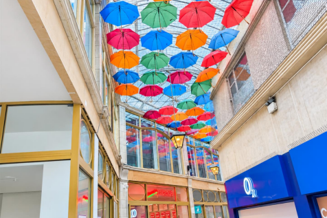Colourful Umbrellas Beneath the Arcade Skylight.pn